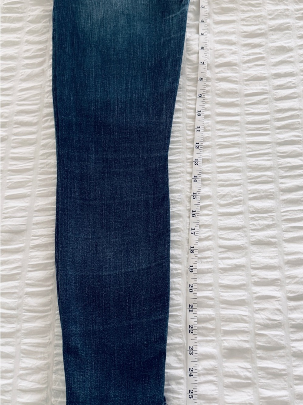 Good American Good Legs Crop Jeans Size 6/28 Blue Denim Mid Rise Skinny - Picture 12 of 12